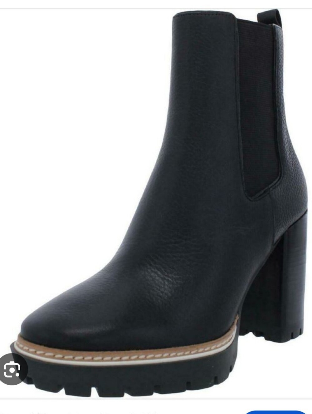 Black Chunky Heel Tory Burch Sz 8  Women's Stylish Ankle Boot Miller Lug Sole